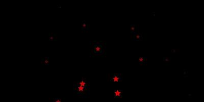 Dark Red vector background with small and big stars. Modern geometric abstract illustration with stars. Pattern for new year ad, booklets.