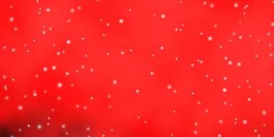 Light Red vector background with small and big stars. Shining colorful illustration with small and big stars. Theme for cell phones.