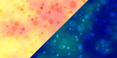 Vector background with circles, stars. Abstract illustration with colorful spots, stars. Design for textile, fabric, wallpapers.