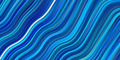 Light BLUE vector pattern with curved lines. Colorful illustration in abstract style with bent lines. Best design for your ad, poster, banner.