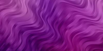 Fondo de vector violeta, rosa claro con líneas curvas. Ilustración de degradado abstracto con líneas torcidas. patrón para folletos, folletos.