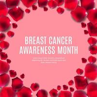 Breast Cancer Awareness Month Pink Ribbon Background Vector Illustration