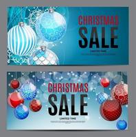 Christmas and New Year Sale Background, Discount Coupon Template. Vector Illustration