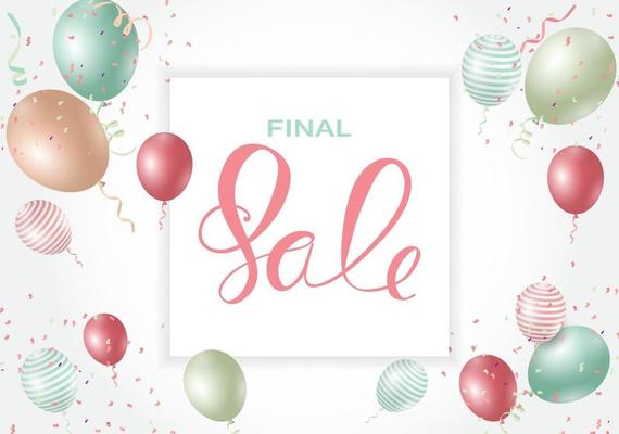 Abstract Designs Final Sale Banner Template with Frame. Vector I