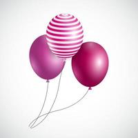 Color Glossy Balloons Background Vector Illustration