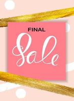 Abstract Designs Final Sale Banner Template with Frame. Vector I