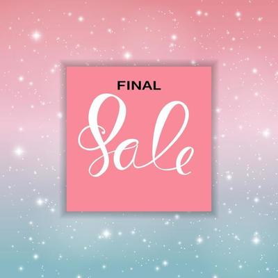 Abstract Designs Final Sale Banner Template with Frame. Vector Illustration