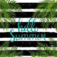 Hello Summer Natural Background Vector Illustration