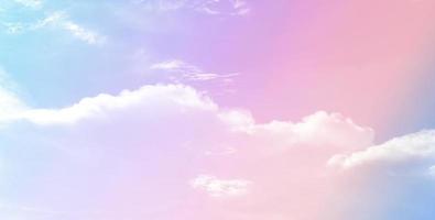 Pink pastel sky for background. Beautiful romantic dreamy clouds