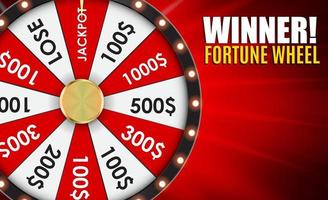 Casino Wheel Winner Banner vector