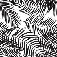 Palm Tree Leaf Silhouette Seamless Pattern Background vector