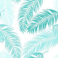 Palm Tree Leaf Silhouette Seamless Pattern Background vector