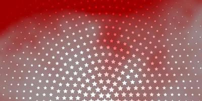 textura de vector rojo claro con hermosas estrellas. Ilustración colorida brillante con estrellas grandes y pequeñas. patrón para sitios web, páginas de destino.