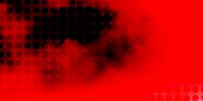 Light Red vector background with circles. Glitter abstract illustration with colorful drops. Design for posters, banners.