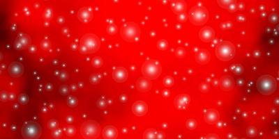 Light Red vector background with small and big stars. Colorful illustration in abstract style with gradient stars. Pattern for new year ad, booklets.