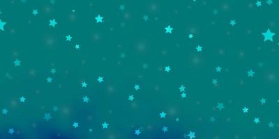 Light BLUE vector background with small and big stars. Decorative illustration with stars on abstract template. Pattern for wrapping gifts.