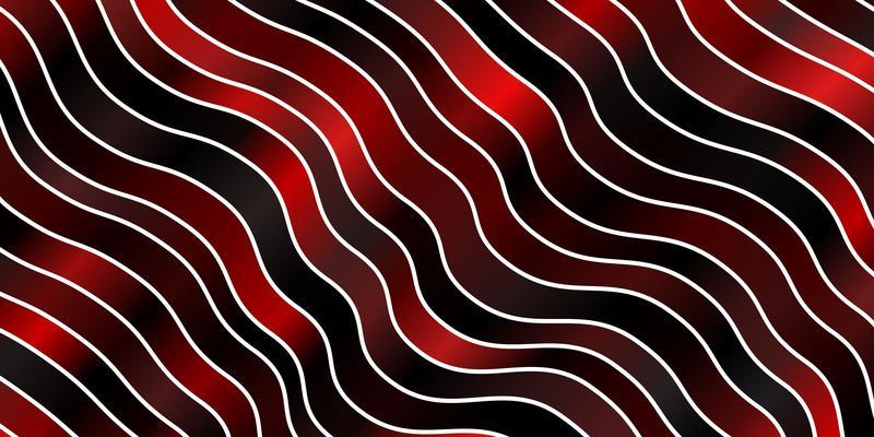 Dark Red vector layout with circular arc. Bright sample with colorful bent lines, shapes. Pattern for commercials, ads.