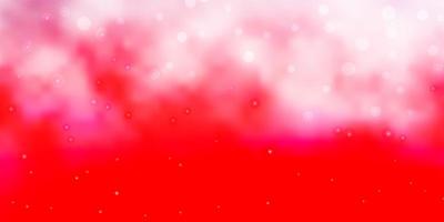 Light Red vector background with small and big stars. Colorful illustration with abstract gradient stars. Best design for your ad, poster, banner.