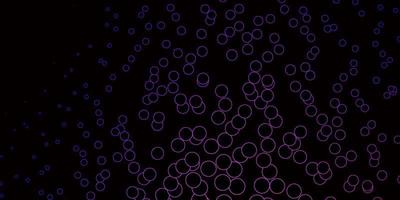 plantilla de vector de color púrpura oscuro, rosa con círculos. Discos de colores abstractos sobre fondo degradado simple. patrón para sitios web.