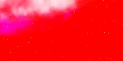 Fondo de vector rojo claro con estrellas de colores. Ilustración colorida con estrellas de degradado abstracto. patrón para sitios web, páginas de destino.