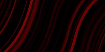 Dark Red vector backdrop with bent lines. Illustration in halftone style with gradient curves. Template for your UI design.