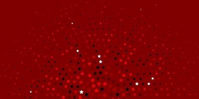 diseño de vector rojo claro con estrellas brillantes. Ilustración decorativa con estrellas en plantilla abstracta. patrón para sitios web, páginas de destino.