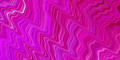 Light Purple, Pink vector pattern with curved lines. Abstract illustration with bandy gradient lines. Smart design for your promotions.