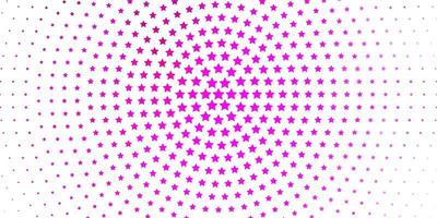 Light Pink vector background with small and big stars. Colorful illustration in abstract style with gradient stars. Best design for your ad, poster, banner.