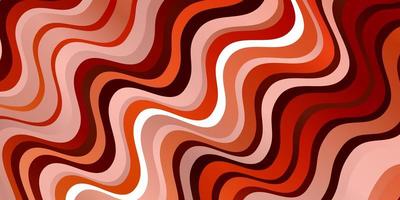 Light Orange vector background with wry lines. Abstract illustration with bandy gradient lines. Template for cellphones.