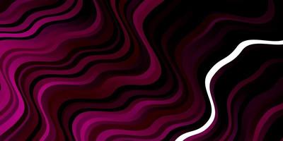 Dark Pink vector background with bent lines. Illustration in abstract style with gradient curved. Best design for your ad, poster, banner.