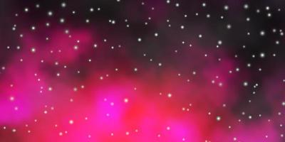 Dark Pink vector pattern with abstract stars. Colorful illustration in abstract style with gradient stars. Best design for your ad, poster, banner.