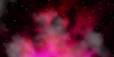 Dark Pink vector background with colorful stars. Blur decorative design in simple style with stars. Best design for your ad, poster, banner.