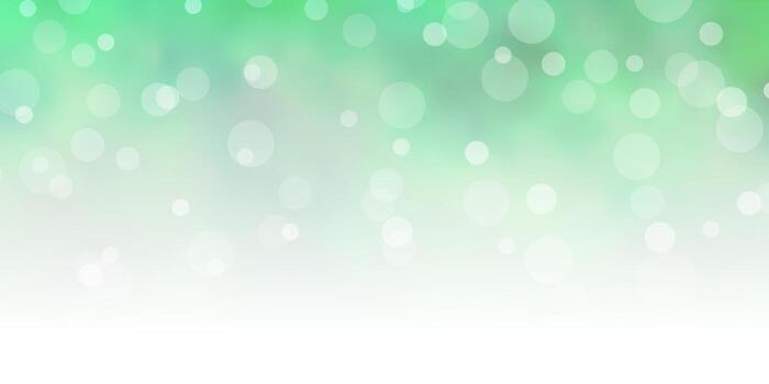 patrón de vector verde claro con círculos. Discos de colores abstractos sobre fondo degradado simple. patrón para sitios web, páginas de destino.