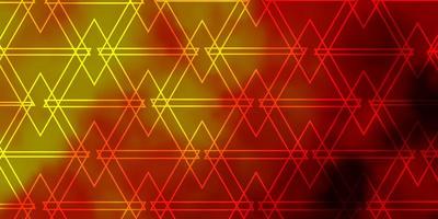 textura de vector naranja claro con estilo triangular. Ilustración de degradado abstracto con triángulos. plantilla para fondos de pantalla.