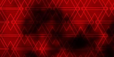Light Red vector layout with lines, triangles. Glitter abstract illustration with triangular shapes. Best design for posters, banners.