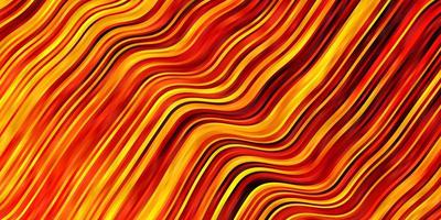 Light Orange vector pattern with curved lines. Bright sample with colorful bent lines, shapes. Pattern for websites, landing pages.