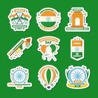 India Independence Day Stickers vector