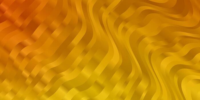 Light Orange vector background with bent lines. Bright illustration with gradient circular arcs. Design for your business promotion.