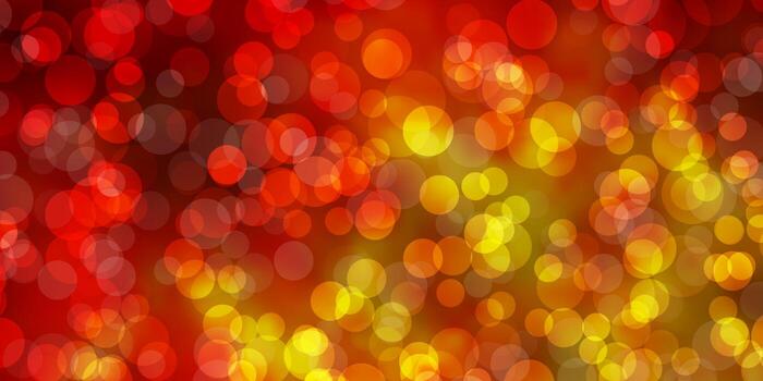 Light Orange vector pattern with spheres. Colorful illustration with gradient dots in nature style. Pattern for booklets, leaflets.