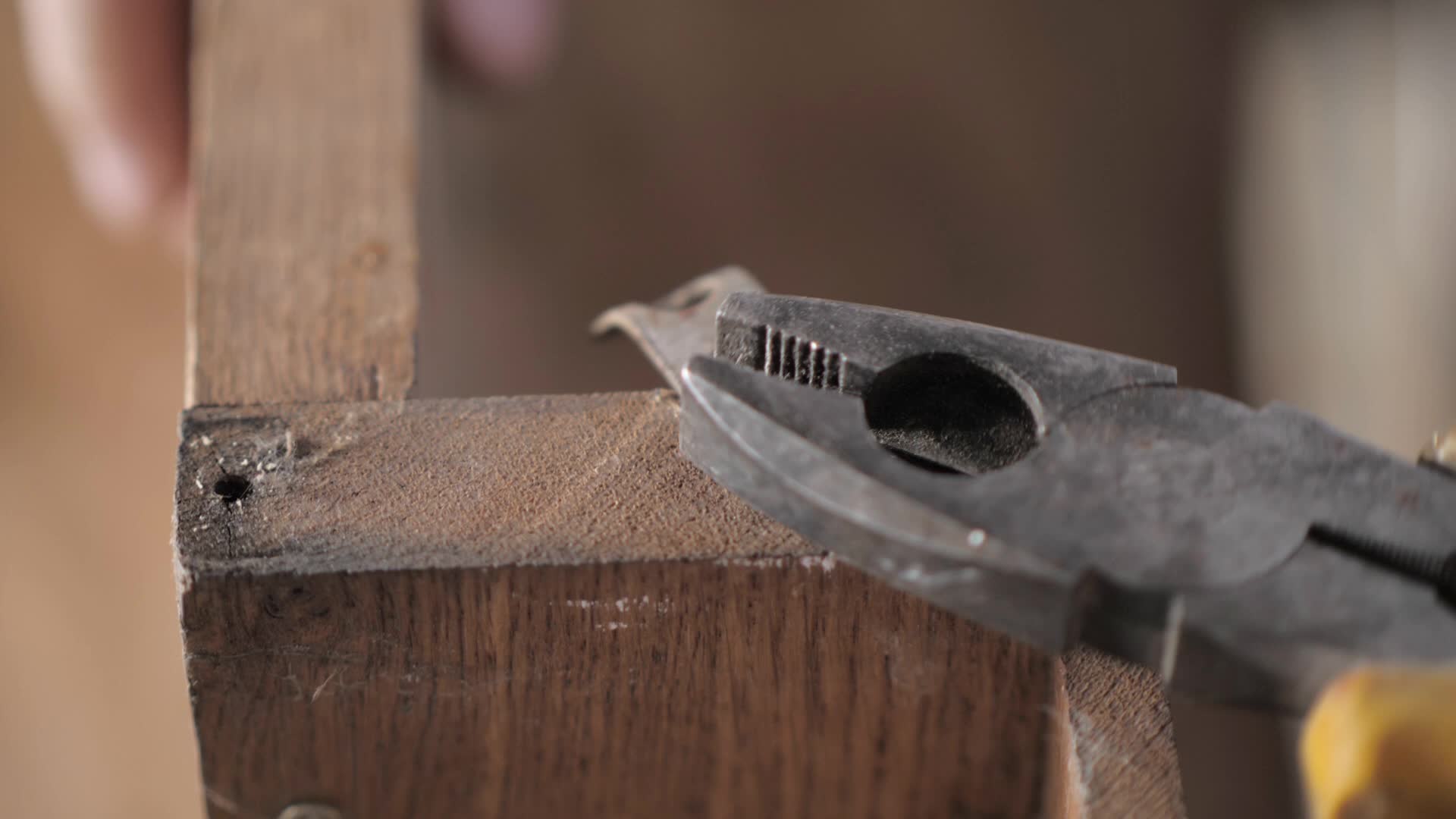 Man Uses Pliers to Remove a Screw 2834660 Stock Video at Vecteezy