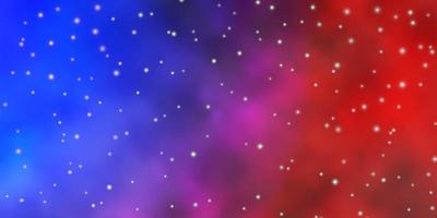 textura de vector azul claro, rojo con hermosas estrellas. ilustración decorativa con estrellas en plantilla abstracta. patrón para anuncios de año nuevo, folletos.