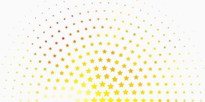 textura de vector naranja claro con hermosas estrellas. Ilustración abstracta geométrica moderna con estrellas. patrón para envolver regalos.