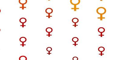 Light Brown vector backdrop with woman's power symbols.