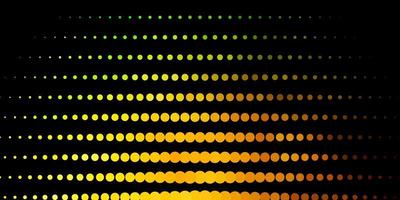 Dark Green, Yellow vector backdrop with dots. Glitter abstract illustration with colorful drops. Pattern for wallpapers, curtains.