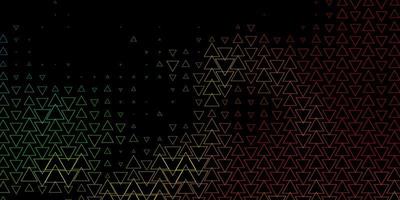 Dark Multicolor vector texture with lines, triangles. Modern gradient illustration with colorful triangles. Pattern for commercials.