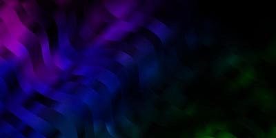 Dark Multicolor vector layout with curves. Colorful illustration, which consists of curves. Smart design for your promotions.