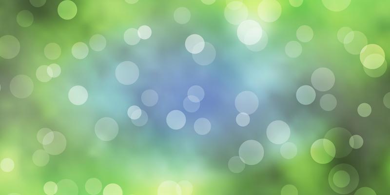 Light Blue, Yellow vector pattern with circles. Abstract decorative design in gradient style with bubbles. New template for your brand book.