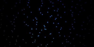 Dark BLUE vector template with neon stars. Blur decorative design in simple style with stars. Best design for your ad, poster, banner.