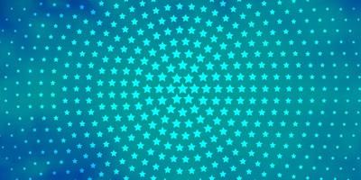 Fondo de vector azul claro con estrellas pequeñas y grandes. difuminar el diseño decorativo en un estilo sencillo con estrellas. patrón para sitios web, páginas de destino.