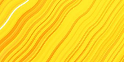 Light Yellow vector background with bent lines. Bright illustration with gradient circular arcs. Smart design for your promotions.